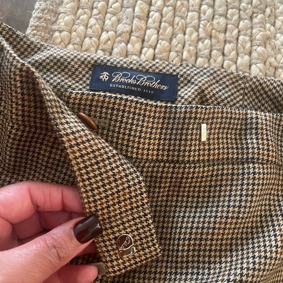 Brooks Brothers slim Glen plaid wool trousers - Picture 10 of 15